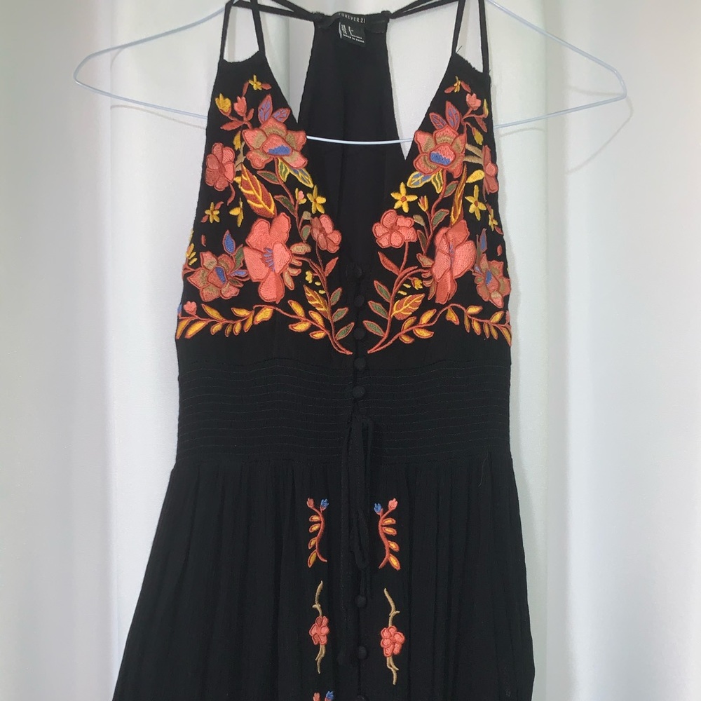 Floral Embroidered Maxi Dress